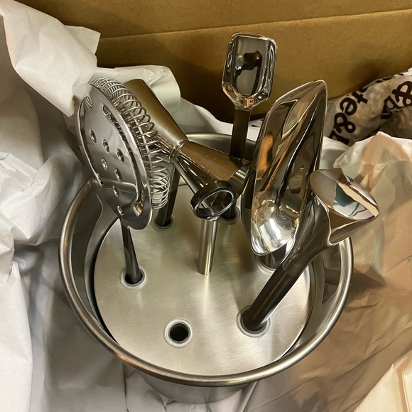 Crate & Barrel Graphite Bar To Set - Picture 2 of 4